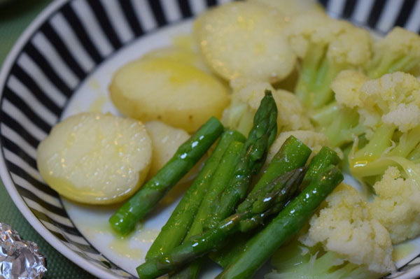 温野菜のオリーブオイルがけ
