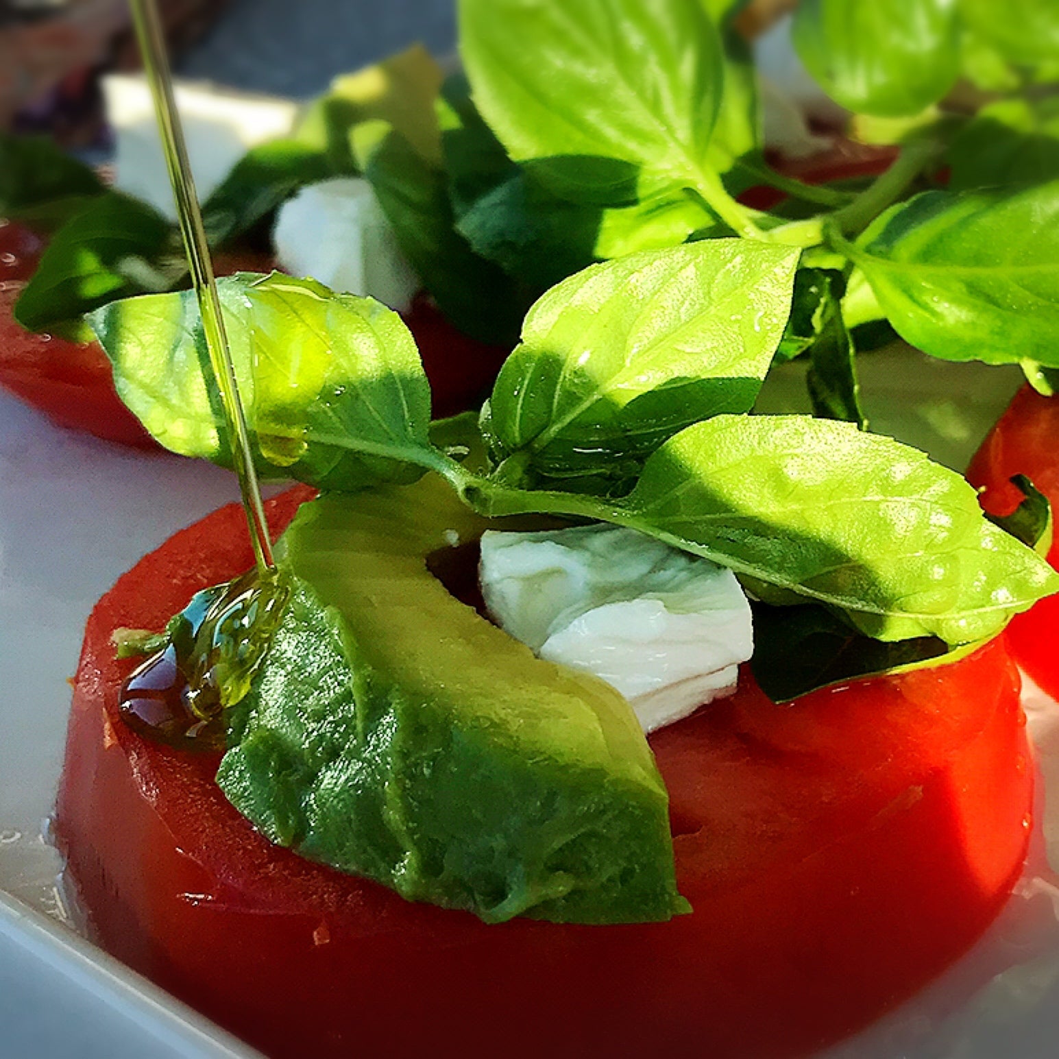 Summer Delight! Avocado, Tomato, Feta Cheese and Basil Combo!